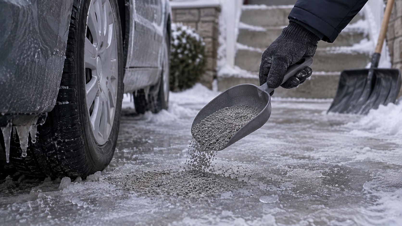 Does Cat Litter Melt Ice? What It Does Instead