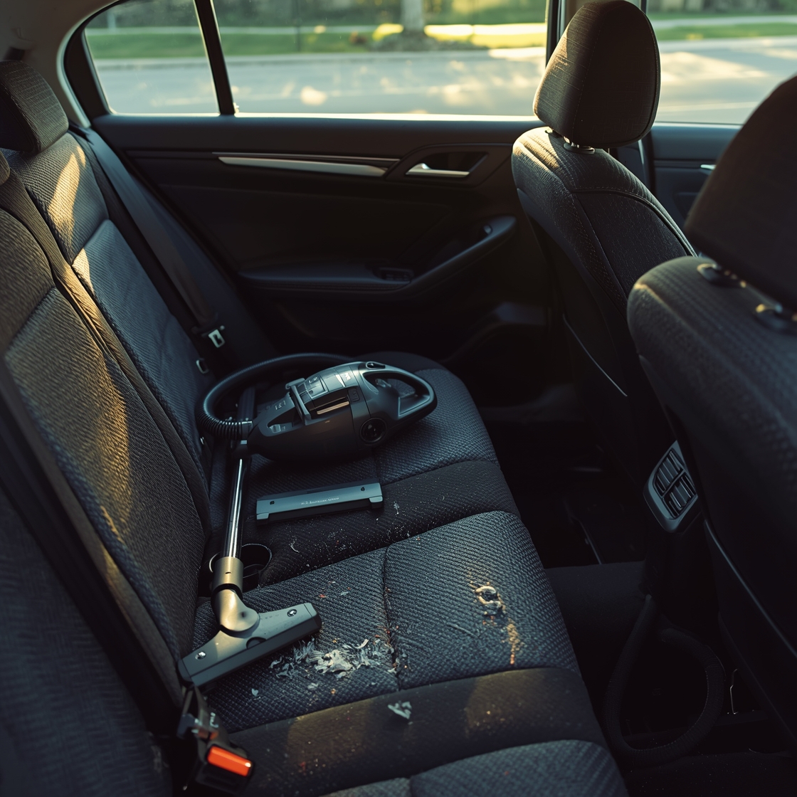 Various pet hair vacuums for car interiors on car seats
