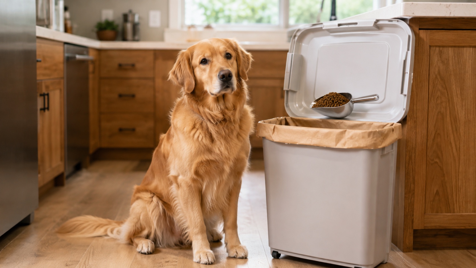Dog Food Storage Container: Seal and Bag Size, Not a Database